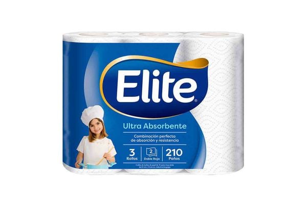 Toalla de Papel Elite Ultra 3 rollos x 210 paños